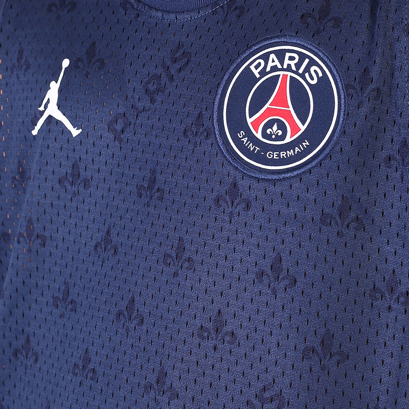 мужская синяя майка Jordan Paris Saint-Germain Mesh Shirt DB6478-410 - цена, описание, фото 2